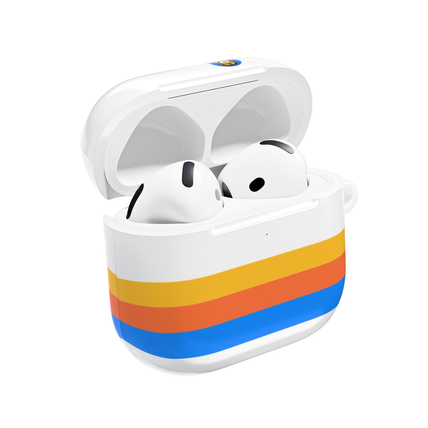 The Perfect Bag Retro Sunset AirPod Case - Colorful Striped Protective Cover