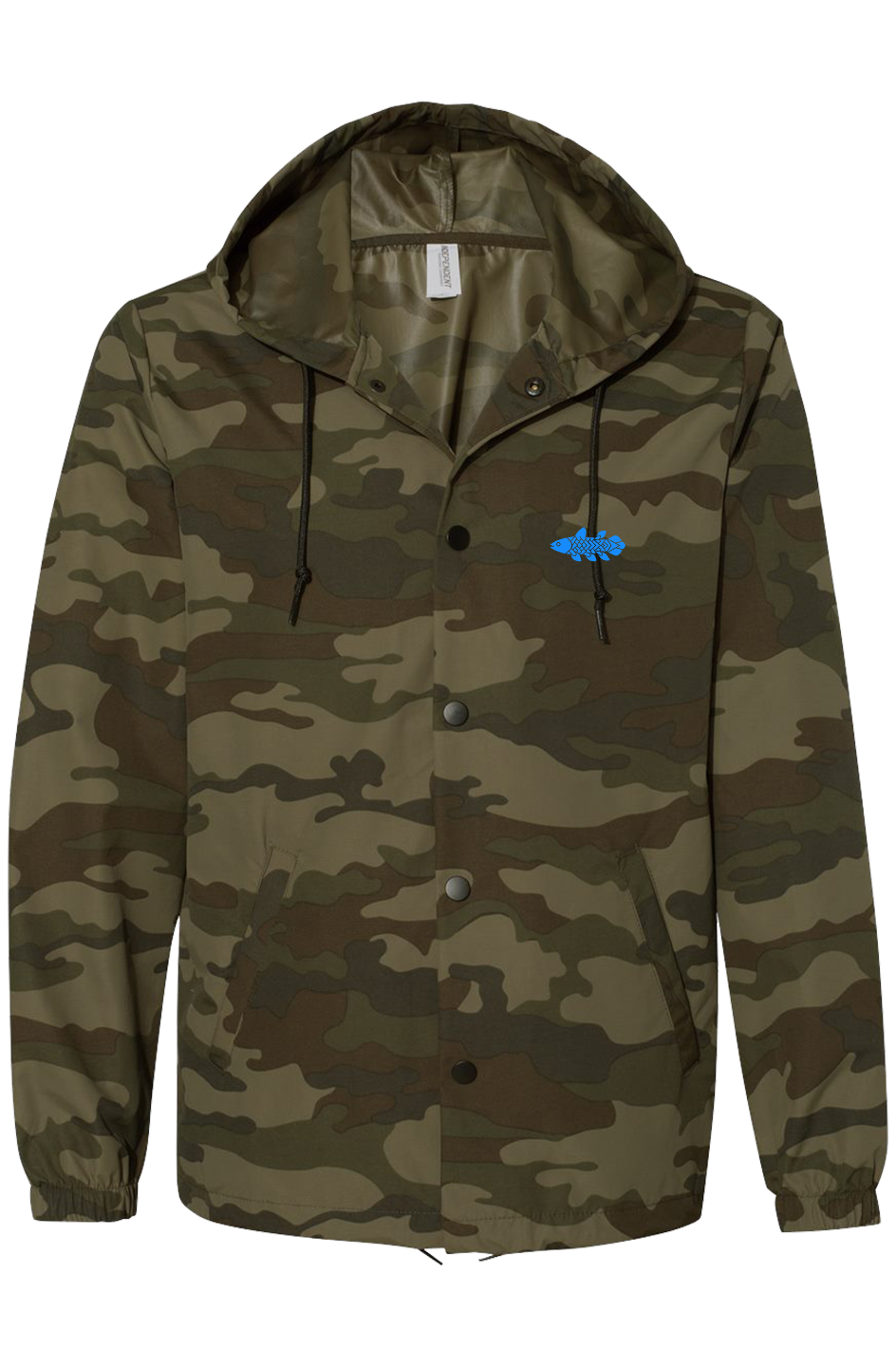 Forest Logo Camo Water-Resistant Windbreaker