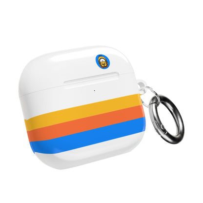 The Perfect Bag Retro Sunset AirPod Case - Colorful Striped Protective Cover