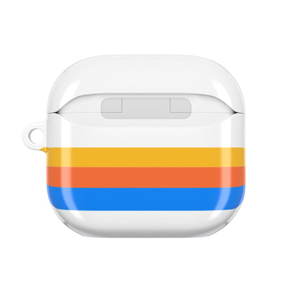 The Perfect Bag Retro Sunset AirPod Case - Colorful Striped Protective Cover
