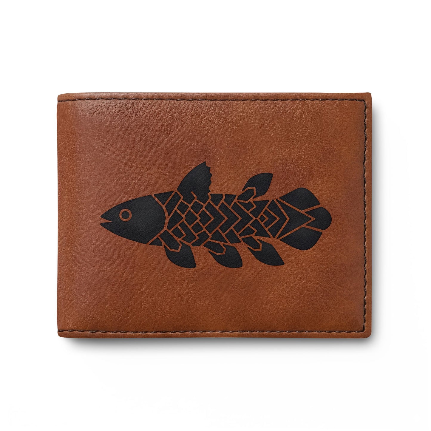 Coelacanth Leather Bi-Fold Wallet with Flip