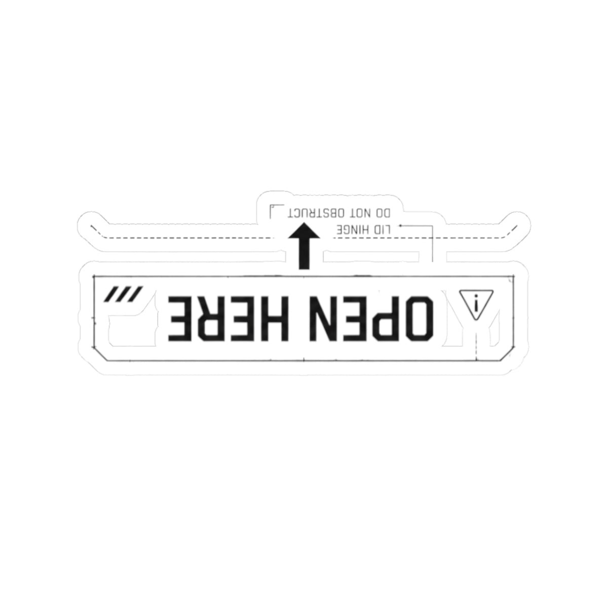 Laptop Sticker — 'OPEN HERE'