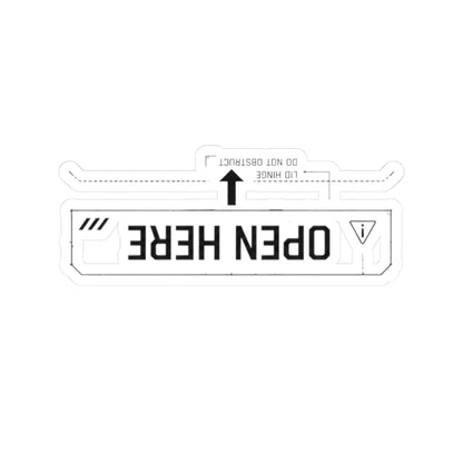 Laptop Sticker — 'OPEN HERE'