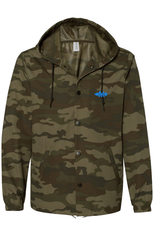Forest Logo Camo Water-Resistant Windbreaker