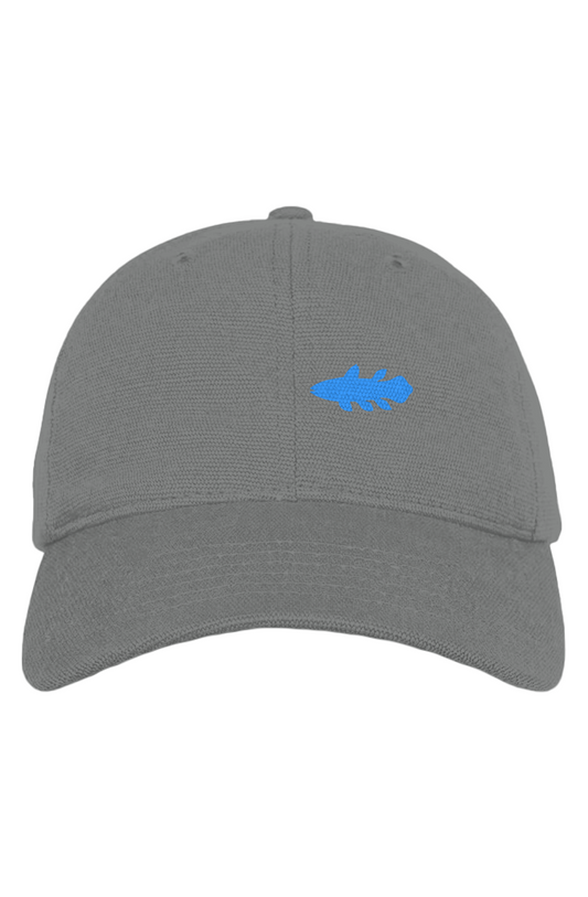 Coelacanth Silhouette Logo Washed Hemp Baseball Cap