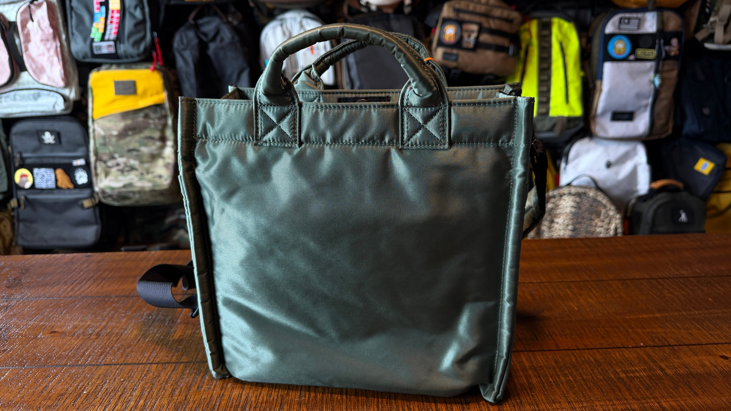 Yoshida Porter & Co PX Tanker Green Crossbody Square Satchel