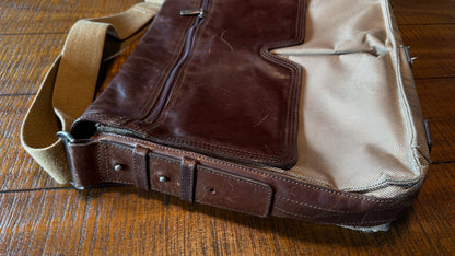 Really Nice Vintage Fossil Briefcase - Leather and Nylon.