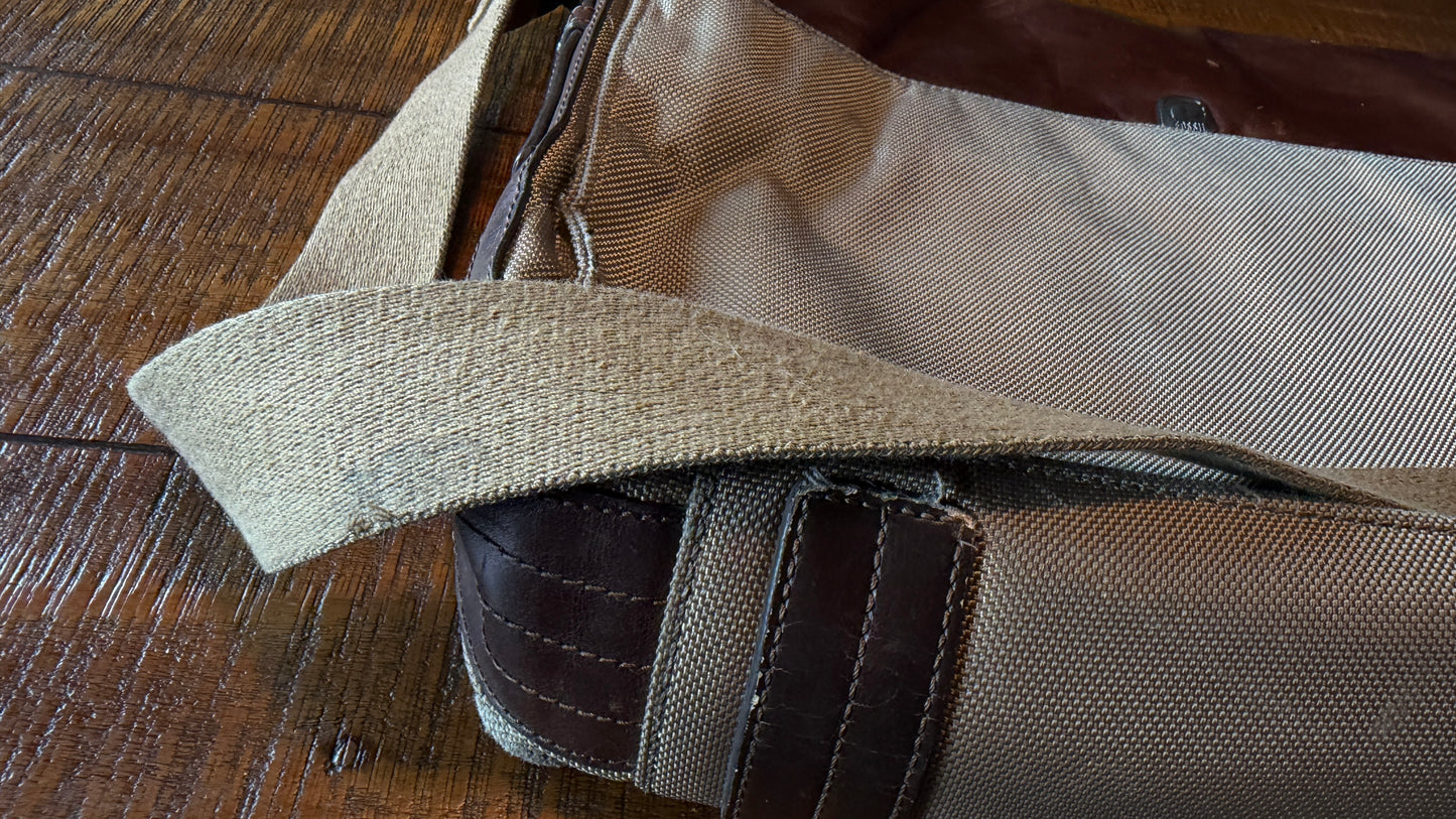 Really Nice Vintage Fossil Briefcase - Leather and Nylon.