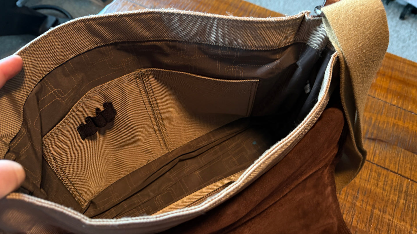 Really Nice Vintage Fossil Briefcase - Leather and Nylon.