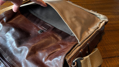 Really Nice Vintage Fossil Briefcase - Leather and Nylon.