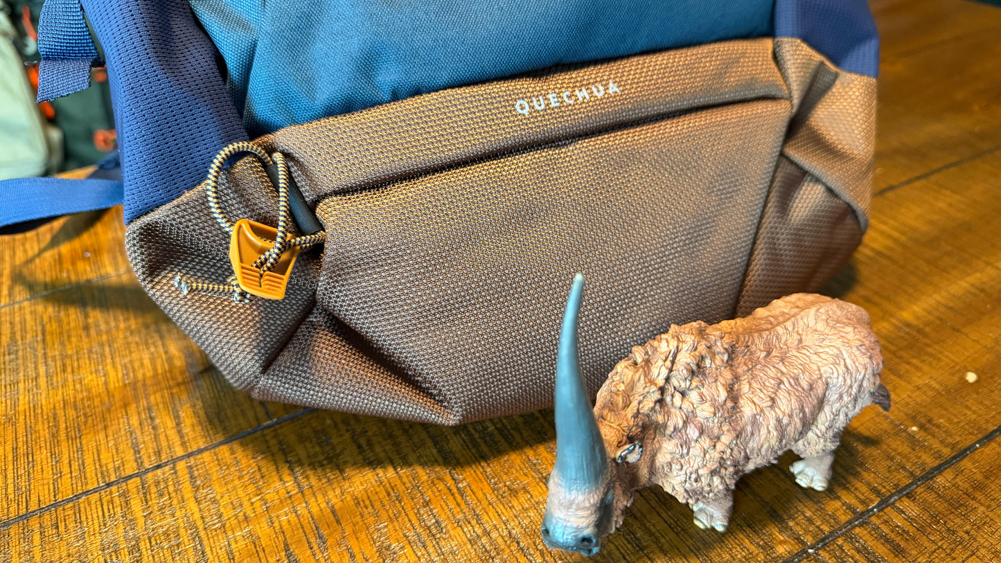 Blue and Gold Decathalon Quecha Backpack
