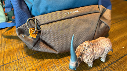 Blue and Gold Decathalon Quecha Backpack