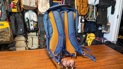 Blue and Gold Decathalon Quecha Backpack