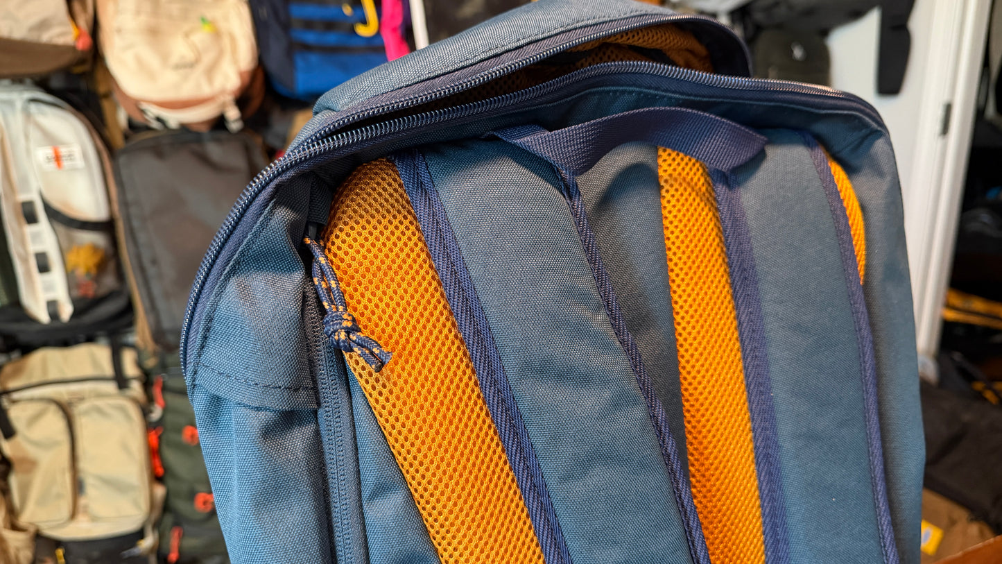 Blue and Gold Decathalon Quecha Backpack