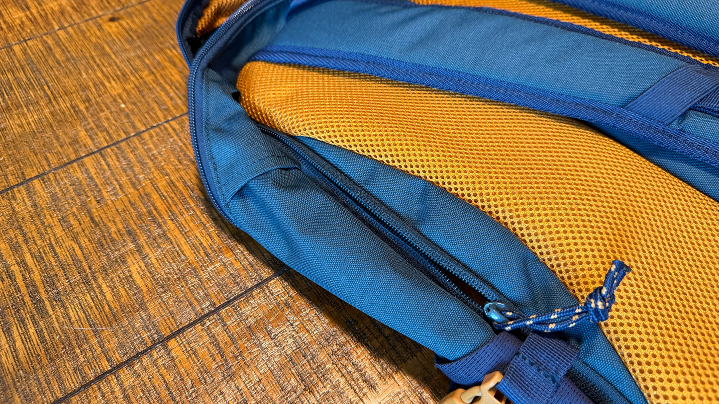 Blue and Gold Decathalon Quecha Backpack