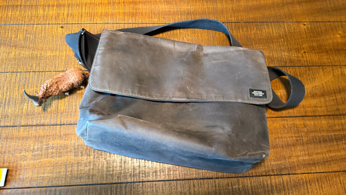 Jack Spade x Halley Stevensons Waxed Canvas Messenger