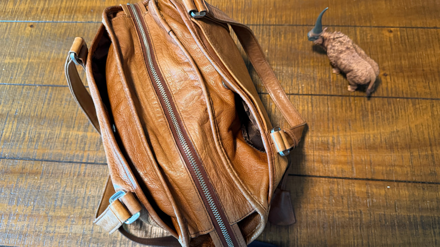 Aniary Leather Japanese Bag - Handbag & Crossbody