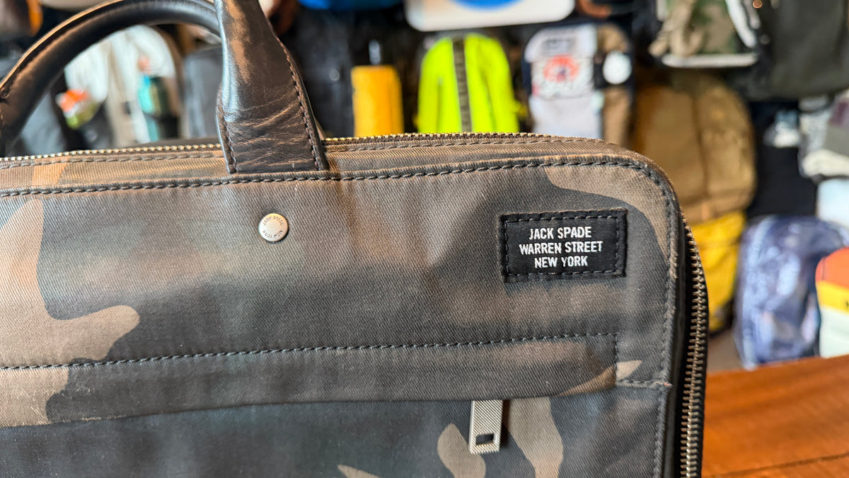 Camo Jack Spade Slim Briefcase