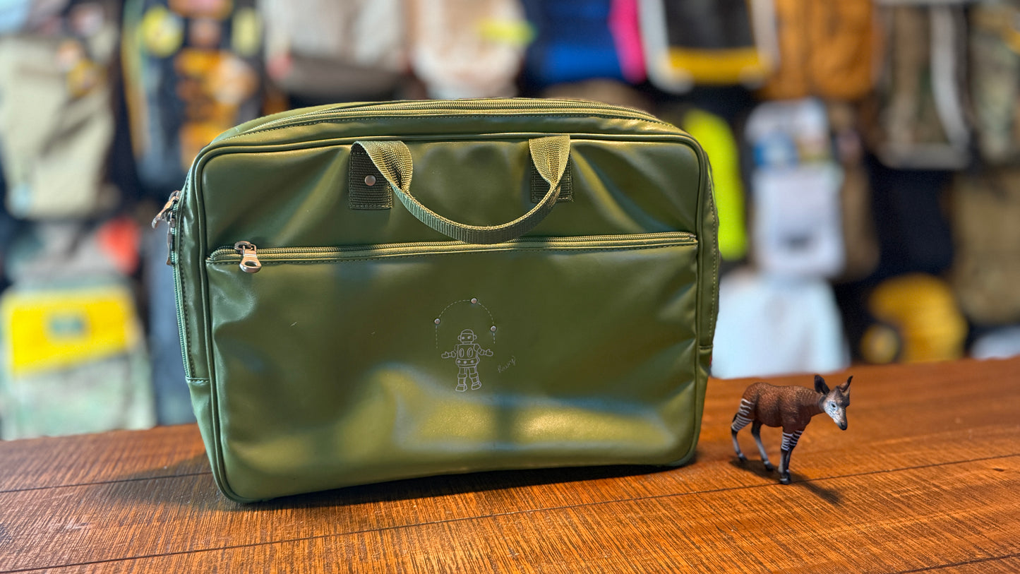 Green Leather (or Leather Like) Shoulder Bag