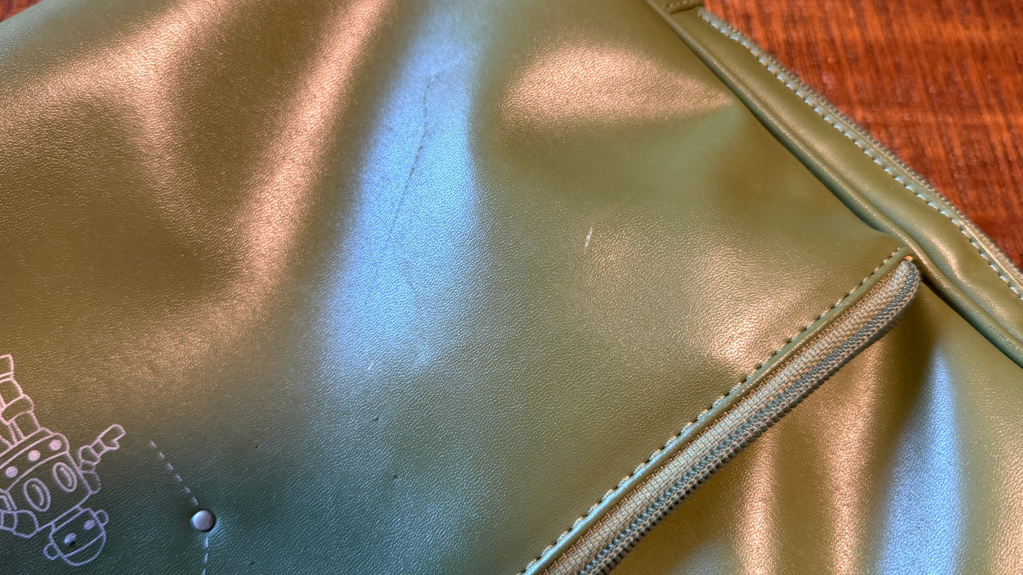 Green Leather (or Leather Like) Shoulder Bag