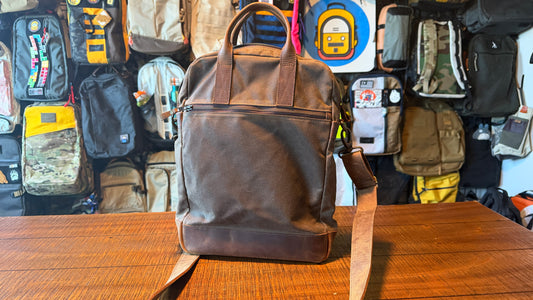 Leather Laptop Tote Bag - Made in Europe