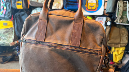 Leather Laptop Tote Bag - Made in Europe
