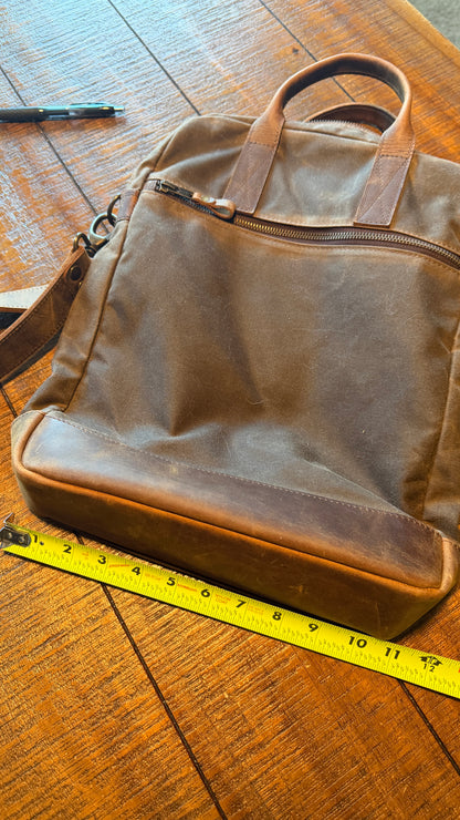 Leather Laptop Tote Bag - Made in Europe
