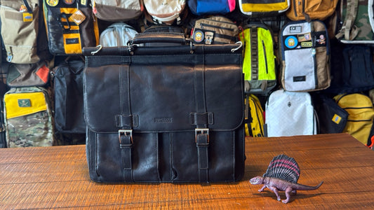 Kenneth Cole Leather Briefcase - Black