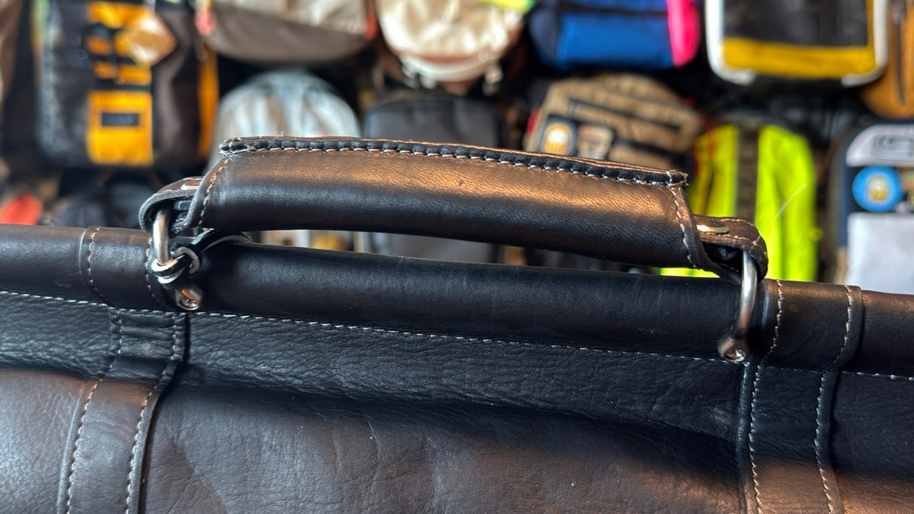 Kenneth Cole Leather Briefcase - Black
