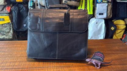 Kenneth Cole Leather Briefcase - Black
