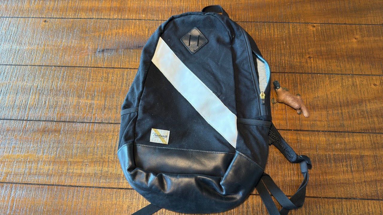 Tracksmith Black and White SMALL Backpack